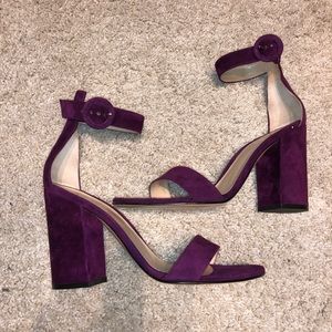 Gianvito Rossi suede Versilia block heels 39.5